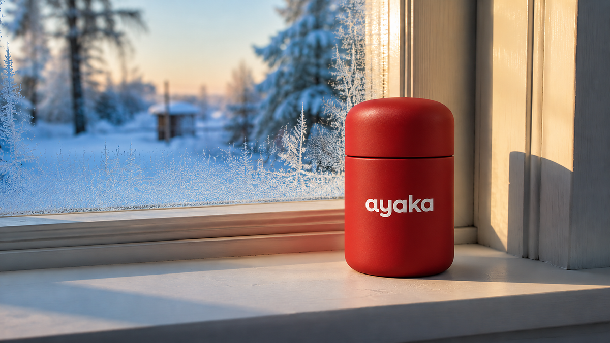 Ayaka jar on a winter windowsill
